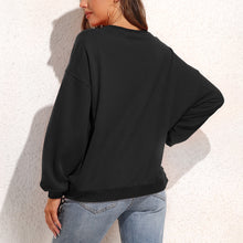 Lade das Bild in den Galerie-Viewer, Dicker Rundhalspullover Sweatshirts mit Puffärmel Vorderdruck D85 für Damen Frauen mit Foto selbst gestalten und bedrucken
