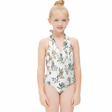 Lade das Bild in den Galerie-Viewer, Einteiliger Mädchen Badeanzug mit Trägern NT044 selbst gestalten und bedrucken
