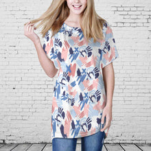Lade das Bild in den Galerie-Viewer, Einzelbilddruck Damen / Frauen TSHIRT T-Shirt Kleid Lang mit Rundhalsausschnitt Oversize AQT mit Fotos Muster Text Logo selbst gestalten und bedrucken
