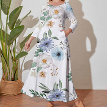 Lade das Bild in den Galerie-Viewer, Einzelbilddruck Damen / Frauen Übergröße Maxikleid A120 in ausgestellter Form mit Foto Text Muster selbst gestalten und bedrucken
