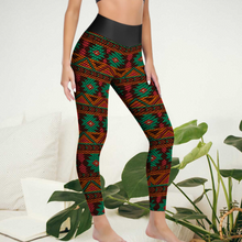 Lade das Bild in den Galerie-Viewer, Einzelbilddruck Damen Wabenmuster Legging Yoga Hose Lang YJ050 mit Fotos Muster Text Logo selbst gestalten und bedrucken
