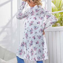 Lade das Bild in den Galerie-Viewer, Einzelbilddruck Langarm Cardigan Strickjacke lang geschnitten NZ060 Damen / Frauen mit Foto Text Muster selbst gestalten und bedrucken
