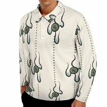 Lade das Bild in den Galerie-Viewer, Einzelbilddruck Sport Langarm Polo Shirt Hemd Langarmhemd Businesshemd SDS008 Herren / Männer mit Fotos Muster Text Logo selbst gestalten und bedrucken
