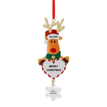 Lade das Bild in den Galerie-Viewer, Elch Weihnachtsschmuck Anhänger Christbaumschmuck aus Harz mit Foto Text selbst gestalten und bedrucken

