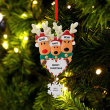 Lade das Bild in den Galerie-Viewer, Elch Weihnachtsschmuck Anhänger Christbaumschmuck aus Harz mit Foto Text selbst gestalten und bedrucken
