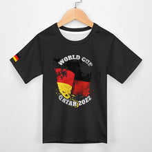 Lade das Bild in den Galerie-Viewer, Multi-Image-Druck Fußballtrikot TShirt Jersey ET 2022 Fußball WM Kids Volldruck für Kinder mit Fotos Muster Text Logo selbst gestalten und bedrucken
