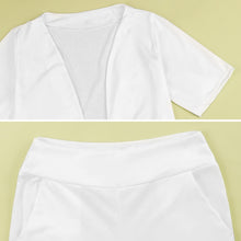 Lade das Bild in den Galerie-Viewer, Einzelbilddruck Damen / Frauen Voll Druck Beach Sports Set in sommerlicher zweiteiliger Kombination Crop Top Shirt Und Short GTZ mit Fotos Muster Text Logo selbst gestalten und bedrucken
