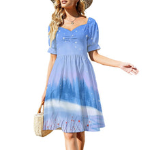 Lade das Bild in den Galerie-Viewer, Große Größen Multi-Image-Druck Damen / Frauen Sommerkleid Jerseykleid Druckkleid B271 knielang mit weitem Rundhalsausshnitt mit Fotos Muster Text Logo selbst gestalten und bedrucken
