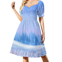 Lade das Bild in den Galerie-Viewer, Große Größen Multi-Image-Druck Damen / Frauen Sommerkleid Jerseykleid Druckkleid B271 knielang mit weitem Rundhalsausshnitt mit Fotos Muster Text Logo selbst gestalten und bedrucken
