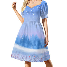 Lade das Bild in den Galerie-Viewer, Große Größen Multi-Image-Druck Damen / Frauen Sommerkleid Jerseykleid Druckkleid B271 knielang mit weitem Rundhalsausshnitt mit Fotos Muster Text Logo selbst gestalten und bedrucken
