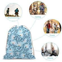 Lade das Bild in den Galerie-Viewer, Jutebeutel Segeltuch Canvas Kordelzugbeutel Kordeltasche Rucksack mit Kordelzug (Beidseitiger Druck mit dem gleichen Bild) mit Fotos Muster Text Logo selbst gestalten und bedrucken
