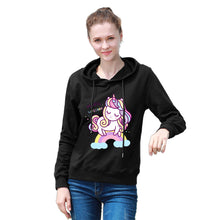 Lade das Bild in den Galerie-Viewer, Kapuzenpullover Hoodie / Sweatshirt mit Kapuze für Damen ( mit Taschen / Frontdruck ) mit Foto selbst gestalten und bedrucken
