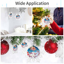 Lade das Bild in den Galerie-Viewer, Weihnachtsschmuck Schneeflocken Kettenanhänger / Anhänger Schneeflocke Winter mit Foto selbst gestalten und bedrucken
