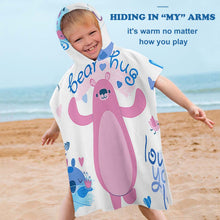 Lade das Bild in den Galerie-Viewer, Kinder Badetuch Strandtuch mit Kapuze für Kinder mit Foto selbst gestalten und bedrucken

