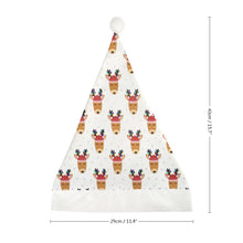 Lade das Bild in den Galerie-Viewer, Kurzer Plüsch Weihnachtsmütze Weihnachtshut Eltern-Kind 25×35cm 29×40cm selbst gestalten und bedrucken
