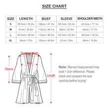 Lade das Bild in den Galerie-Viewer, Langarm Nachthemd Gürtel Langarm Elegant Pyjama Morgenmantel Nachtwäsche Schlafanzug ASWQ für Damen Frauen mit Foto Muster Text selbst gestalten und bedrucken
