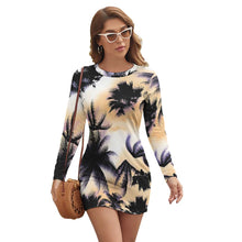 Lade das Bild in den Galerie-Viewer, Langarmkleid in lässiger Passform mit zeitlosen Fashion-Design für Damen Frauen JJ1207 mit Foto Text selbst gestalten und bedrucken
