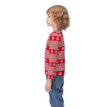 Lade das Bild in den Galerie-Viewer, Langarm Sweatshirt Pullover mit Rundhalsausschnitt für Kinder Mädchen Jungen mit Foto Text selbst gestalten und bedrucken
