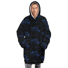Lade das Bild in den Galerie-Viewer, Mehrbilddruck Decken Kapuzenpullover Lang für Herren &amp; Männer B4122 mit Foto Muster Text Logo selbst gestalten und bedrucken
