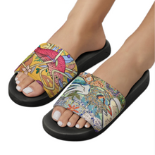 Lade das Bild in den Galerie-Viewer, Multi-Image-Druck Badeschuhe Herren Damen PVC Hausschuhe Slippers Flip Flops Pantolette mit Fotos Muster Text Logo selbst gestalten und bedrucken
