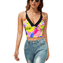 Lade das Bild in den Galerie-Viewer, Multi-Image-Druck Damen / Frauen Crop-Top Sport-BH Yoga Top NZ113 mit Fotos Muster Text Logo selbst gestalten und bedrucken
