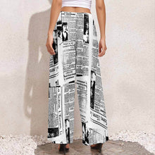 Lade das Bild in den Galerie-Viewer, Multi-Image-Druck Damen / Frauen Frühling- / Sommer Hose mit weitem Bein Stretch-Hose mit Foto Text Muster selbst gestalten und bedrucken
