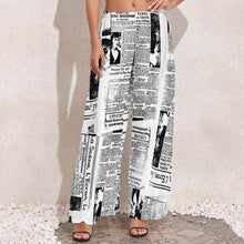 Lade das Bild in den Galerie-Viewer, Multi-Image-Druck Damen / Frauen Frühling- / Sommer Hose mit weitem Bein Stretch-Hose mit Foto Text Muster selbst gestalten und bedrucken
