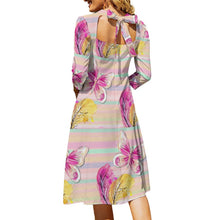 Lade das Bild in den Galerie-Viewer, Multi-Image-Druck Damen / Frauen Sommerkleid Midikleid mit Knotendetail im Rücken B272 mit Fotos Muster Text Logo selbst gestalten und bedrucken
