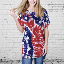 Lade das Bild in den Galerie-Viewer, Multi-Image-Druck Damen / Frauen TSHIRT T-Shirt Kleid Lang mit Rundhalsausschnitt Oversize AQT mit Fotos Muster Text Logo selbst gestalten und bedrucken
