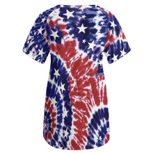 Lade das Bild in den Galerie-Viewer, Multi-Image-Druck Damen / Frauen TSHIRT T-Shirt Kleid Lang mit Rundhalsausschnitt Oversize AQT mit Fotos Muster Text Logo selbst gestalten und bedrucken
