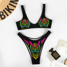 Lade das Bild in den Galerie-Viewer, Multi-Image-Druck Damen / Frauen Triangel-Bikini 2 tlg. Set S99D54 mit Push-up-Effekt mit Foto Muster Text Logo selbst gestalten und bedrucken
