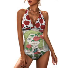 Lade das Bild in den Galerie-Viewer, Multi-Image-Druck Damen Sommer Tief-V Tankini Set 2 tlg. F48KA01 mit Fotos Muster Text Logo selbst gestalten und bedrucken
