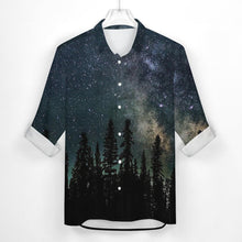Lade das Bild in den Galerie-Viewer, Multi-Image-Druck Langarmhemd Shirt mit Reverstasche AY007 für Herren mit Fotos Muster Text Logo selbst gestalten und bedrucken
