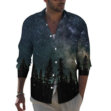 Lade das Bild in den Galerie-Viewer, Multi-Image-Druck Langarmhemd Shirt mit Reverstasche AY007 für Herren mit Fotos Muster Text Logo selbst gestalten und bedrucken
