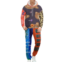 Lade das Bild in den Galerie-Viewer, Multi-Image-Druck Männer / Herren Full Print Kapuzenpullover Hoodie Set Trainingsanzug 2-tlg Streetwear Jogginganzug 4T03 mit Fotos Muster Text Logo selbst gestalten und bedrucken
