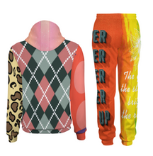 Lade das Bild in den Galerie-Viewer, Multi-Image-Druck Männer / Herren Full Print Kapuzenpullover Hoodie Set Trainingsanzug 2-tlg Streetwear Jogginganzug 4T03 mit Fotos Muster Text Logo selbst gestalten und bedrucken
