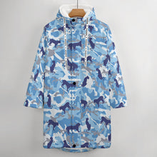 Lade das Bild in den Galerie-Viewer, Multi-Image-Druck Männer / Herren Trenchcoat Wintermantel lang mit Samt A677 mit Foto Text Muster selbst gestalten und bedrucken
