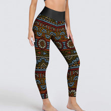 Lade das Bild in den Galerie-Viewer, Multi-Image-Druck Wabenmuster Yoga Hose Lang Legging YJ050 mit Fotos Muster Text Logo selbst gestalten und bedrucken

