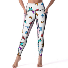 Lade das Bild in den Galerie-Viewer, Multi-Image-Druck Yoga Hose Sport Leggings Sporthose Fitnesshose CE003 mit Fotos Muster Text Logo selbst gestalten und bedrucken
