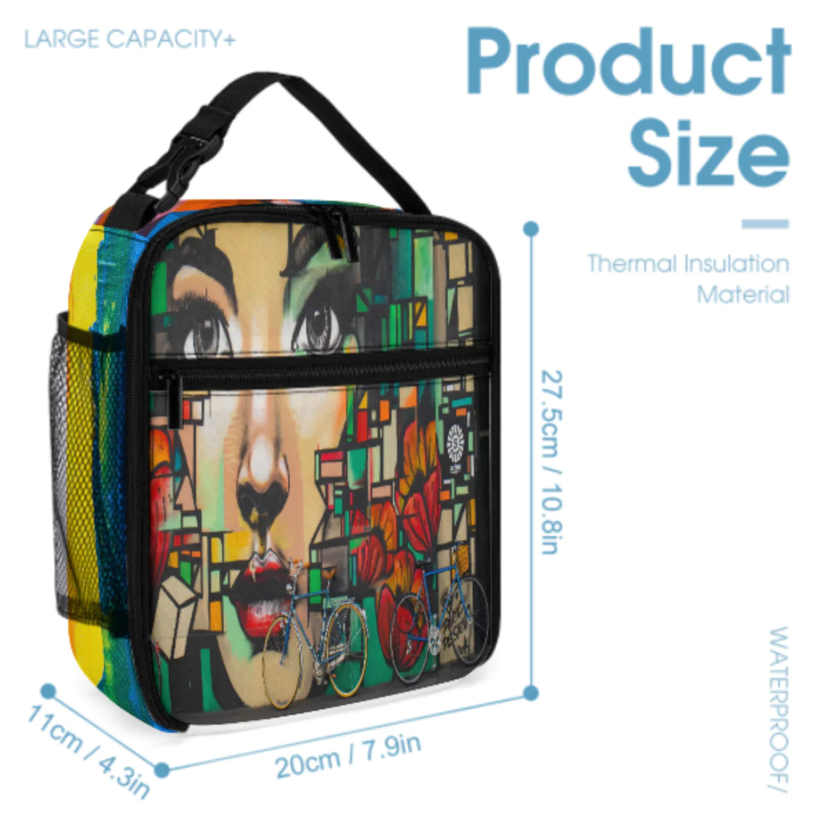 Multi-Image-Druck Thermobehälter Kühltasche Faltbar Lunch Tasche