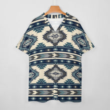 Lade das Bild in den Galerie-Viewer, Multi Images Druck Blusenshirt mit V-Ausschnitt mit Fledermausärmeln OTZ 2 tlg. Set mit Foto Muster Text Logo selbst gestalten und bedrucken
