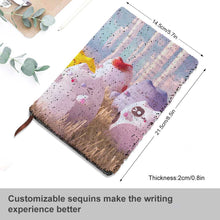 Lade das Bild in den Galerie-Viewer, Notizbuch Cover mit Pailletten mit hochwertigem Paperblanks Notizbuch selbst gestalten und bedrucken
