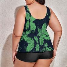 Lade das Bild in den Galerie-Viewer, Over Size Einzelbilddruck Damen / Frauen Voll Druck Sexy Tankini Set Tief V-Ausschnitt Große Größen QZ6065 mit Fotos Muster Text Logo selbst gestalten und bedrucken
