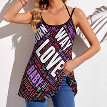 Lade das Bild in den Galerie-Viewer, Over Size Einzelbilddruck Sexy Spaghetti Tank Top Spaghettiträger-Top Sommer MK Große Größen Damen / Frauen mit Fotos Muster Text Logo selbst gestalten und bedrucken
