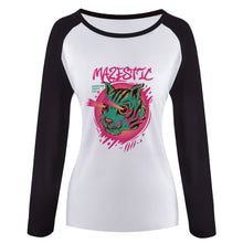 Lade das Bild in den Galerie-Viewer, Raglan T-Shirt TSHIRT lang mit vollem Arm Langarmshirt Damen selbst gestalten und bedrucken
