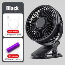 Lade das Bild in den Galerie-Viewer, USB-Ladung Tischturmventilator Ventilator Tischventilator leiser Mini-Clip-Ventilator für Schlafsaal, Nachttisch, Schreibtisch
