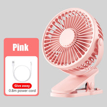 Lade das Bild in den Galerie-Viewer, USB-Ladung Tischturmventilator Ventilator Tischventilator leiser Mini-Clip-Ventilator für Schlafsaal, Nachttisch, Schreibtisch
