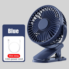 Lade das Bild in den Galerie-Viewer, USB-Ladung Tischturmventilator Ventilator Tischventilator leiser Mini-Clip-Ventilator für Schlafsaal, Nachttisch, Schreibtisch
