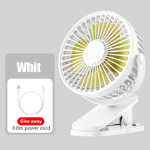 Lade das Bild in den Galerie-Viewer, USB-Ladung Tischturmventilator Ventilator Tischventilator leiser Mini-Clip-Ventilator für Schlafsaal, Nachttisch, Schreibtisch
