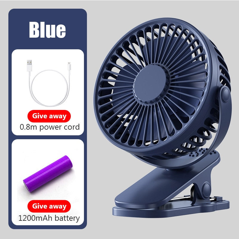 USB-Ladung Tischturmventilator Ventilator Tischventilator leiser Mini-Clip-Ventilator für Schlafsaal, Nachttisch, Schreibtisch